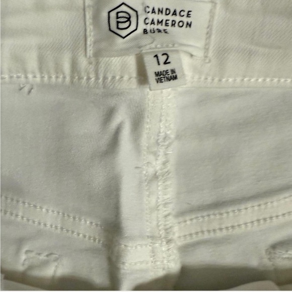 NWT Candace Cameron Bure Distressed Flare Jeans - White Wash, size 12 - Picture 4 of 6